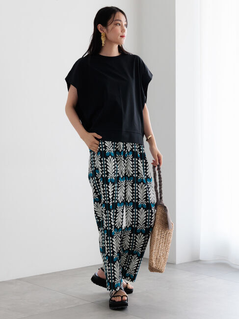 Te chichi「【接触冷感/遮熱/吸水速乾】ショルダータックドルマンTシャツ」|Tシャツ・カットソー|