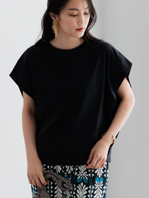 Te chichi「【接触冷感/遮熱/吸水速乾】ショルダータックドルマンTシャツ」|Tシャツ・カットソー|