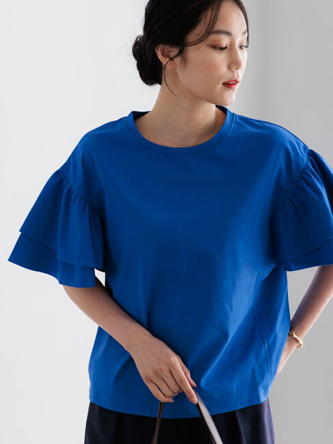 Te chichi「フリルスリーブビッグTシャツ」|Tシャツ・カットソー|