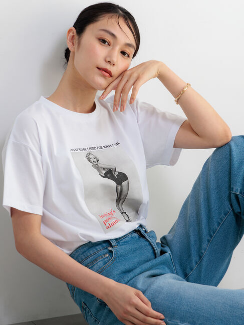 Te chichi「マリリンモンローモノクロフォトTシャツ」|Tシャツ・カットソー|