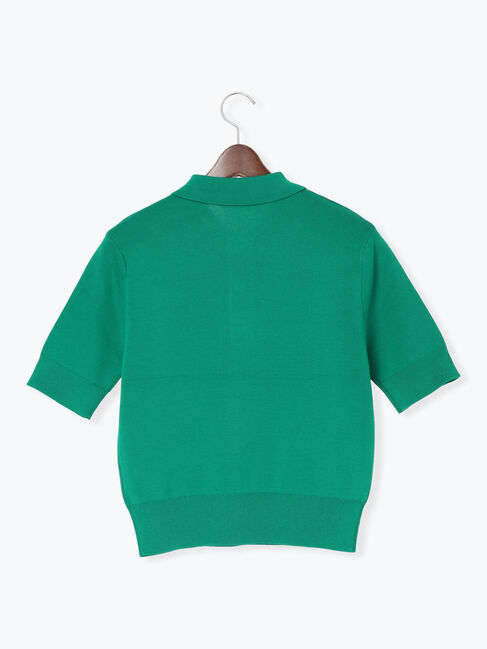 Te chichi「【調温】ハーフスリーブニットポロ」|ニット・セーター|