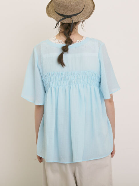 Samansa Mos2「◎2WAYシャーリングチュニック」|シャツ・ブラウス|