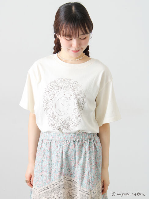 Samansa Mos2「【miyuki matsuo&times;Samansa Mos2】プリントT」|Tシャツ・カットソー|キナリ