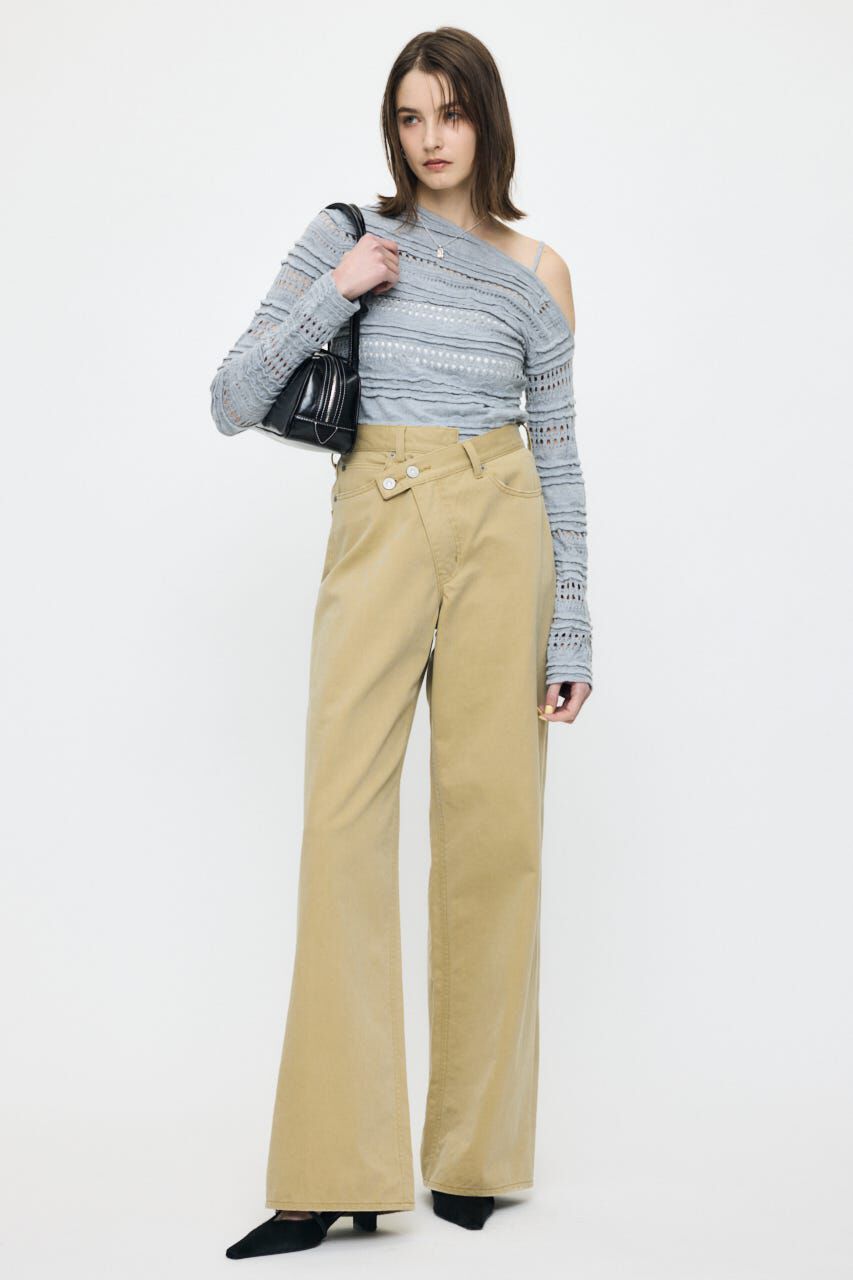 MOUSSY「CROSS CHINO WIDE STRAIGHT」|デニム|
