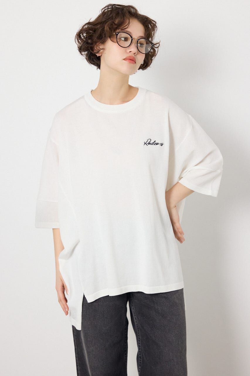 RODEO CROWNS「ドッキングドルマンビッグニットトップス」|ニット・セーター|O/WHT1