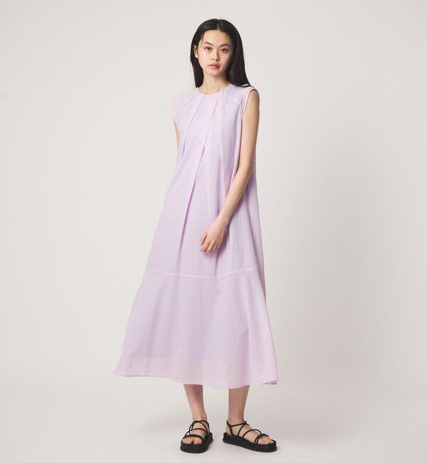 EMMEL REFINES「＜EMMEL REFINES＞EM C/PEシフォン 2WAY ワンピース」|ワンピース|LILAC