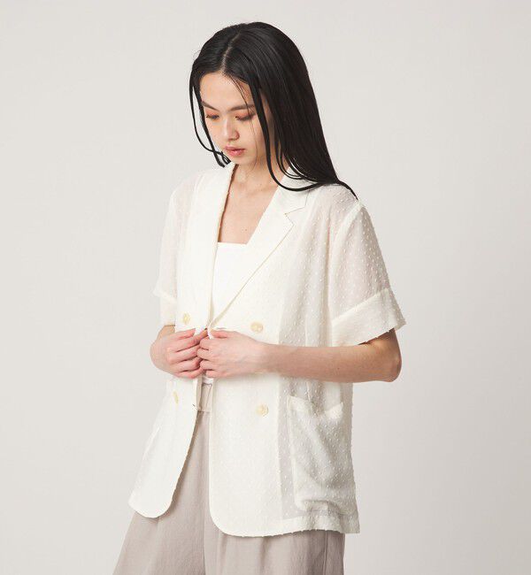 EMMEL REFINES「＜EMMEL REFINES＞EM カットGGT シアー ジャケット」|テーラードジャケット|