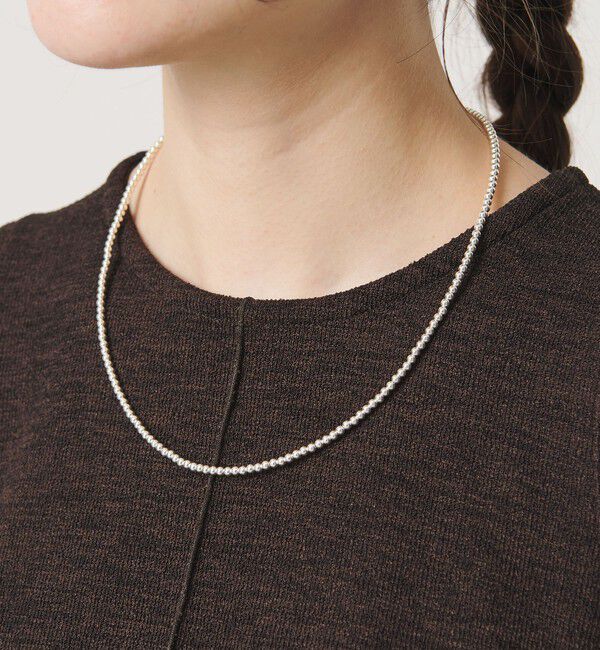 BEAUTY&YOUTH UNITED ARROWS「＜ERICKA NICOLAS BEGAY＞SHINY 3mmボール ネックレス/50cm」|ネックレス|SILVER