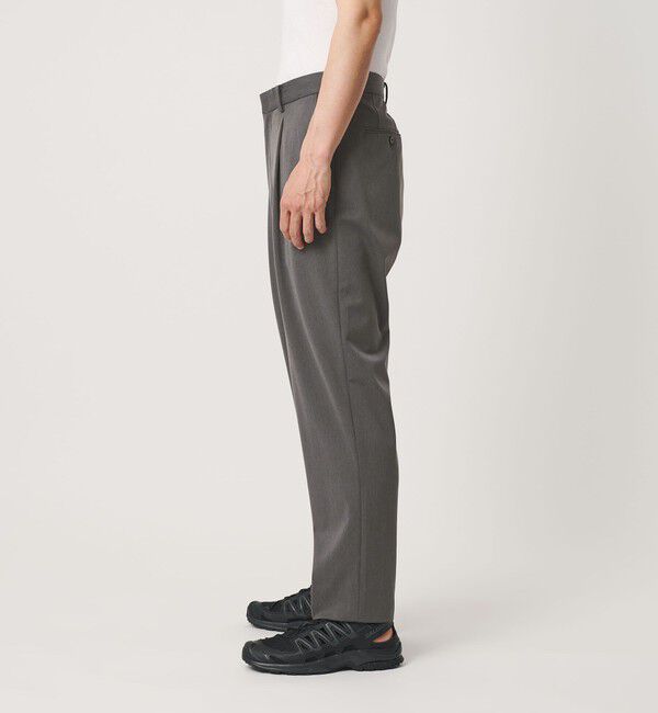 BEAUTY&YOUTH UNITED ARROWS「アルガン トロ 1プリーツ テーパード スラックス NO.7 ストレッチ」|チノ|