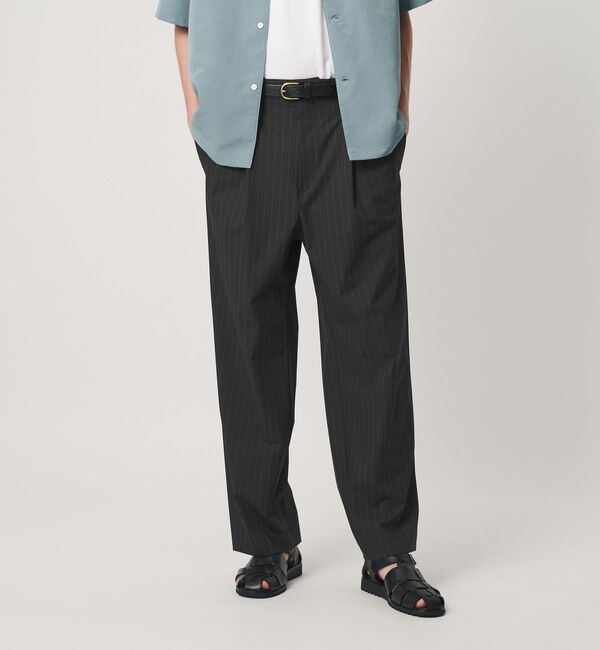 BEAUTY&YOUTH UNITED ARROWS「ピンストライプ バギー スラックス NO.9 ストレッチ」|チノ|BLACK