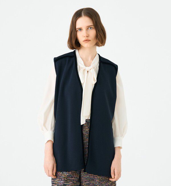 Ballsey「ミラノリブ Vネックジレ」|ベスト・ジレ|