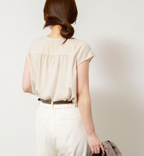 NOLLEY'S sophi「ウォッシャブルストレッチジョーゼットフロントラッフルブラウス」|シャツ・ブラウス|