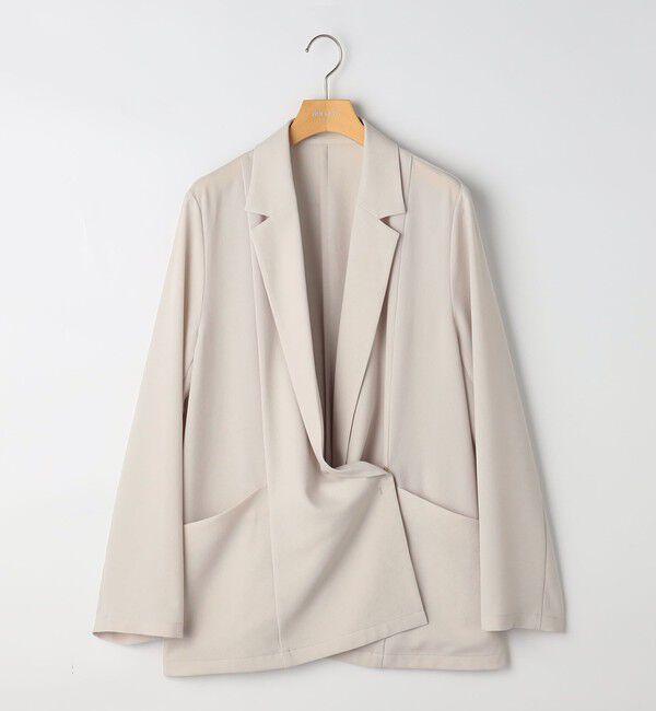 NOLLEY'S sophi「《セットアップ対応》ウォッシャブルエアリージョーゼットドレープライトジャケット」|テーラードジャケット|