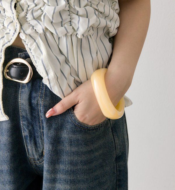  「クリアマーブルスクエアバングル」|ブローチ・コサージュ|