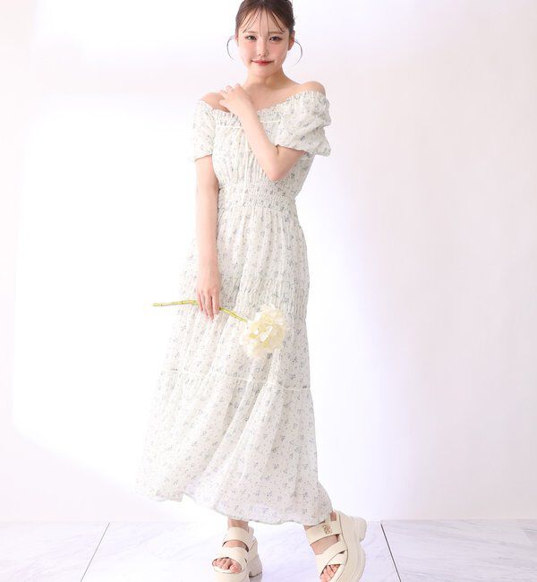  「【XSサイズあり】ウエストシャーリングリボンロングワンピース」|ワンピース|