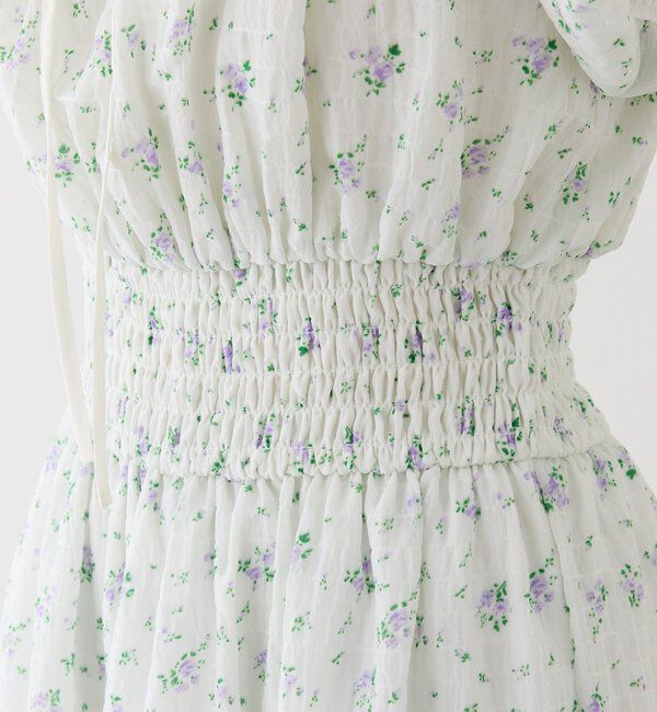  「【XSサイズあり】ウエストシャーリングリボンロングワンピース」|ワンピース|