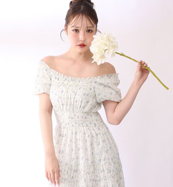  「【XSサイズあり】ウエストシャーリングリボンロングワンピース」|ワンピース|