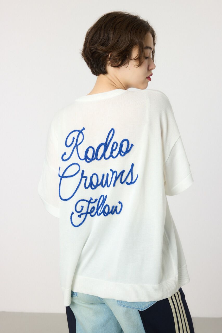 RODEO CROWNS「スクリプトロゴニットトップス」|ニット・セーター|O/WHT1