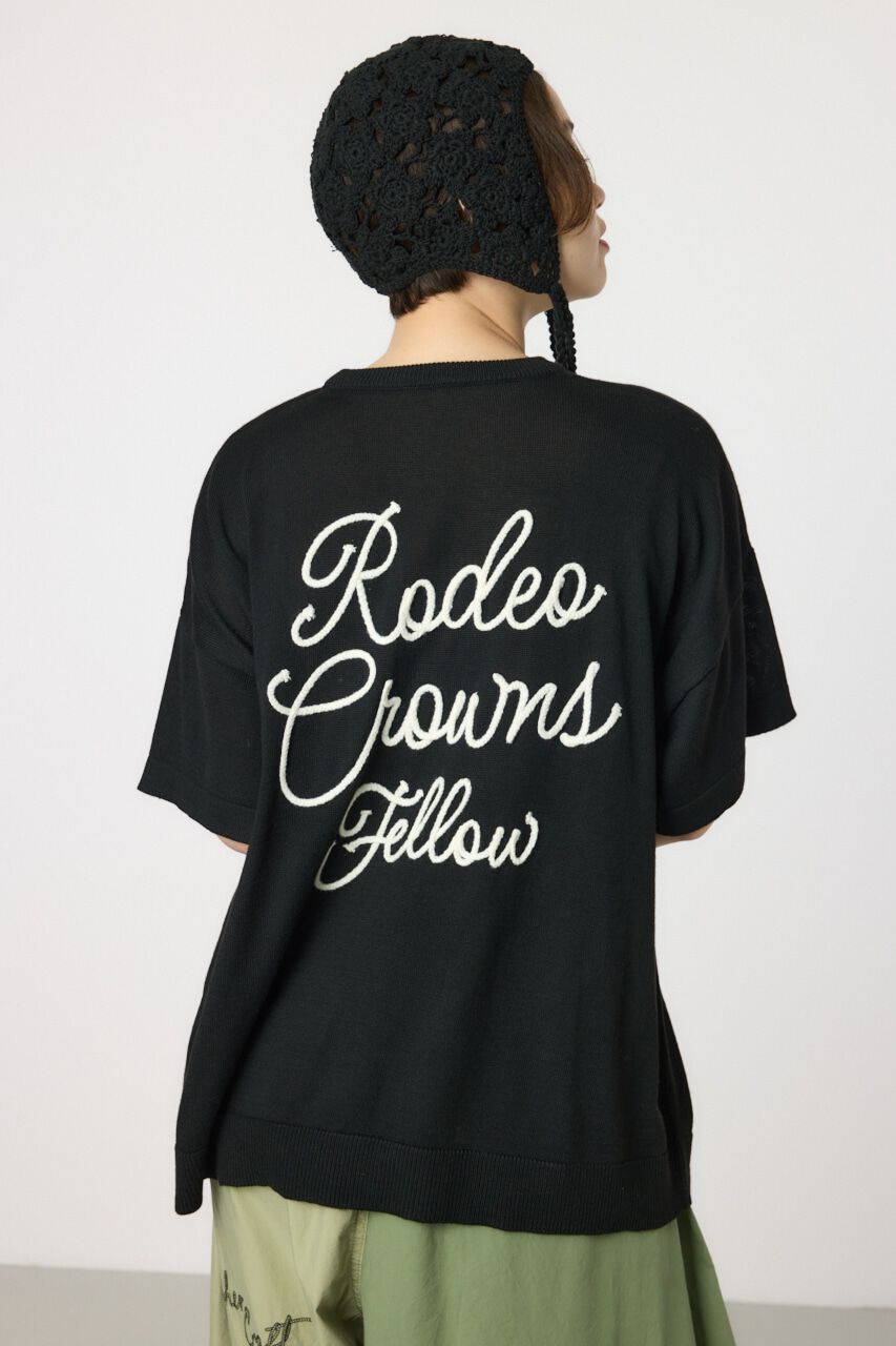 RODEO CROWNS「スクリプトロゴニットトップス」|ニット・セーター|BLK