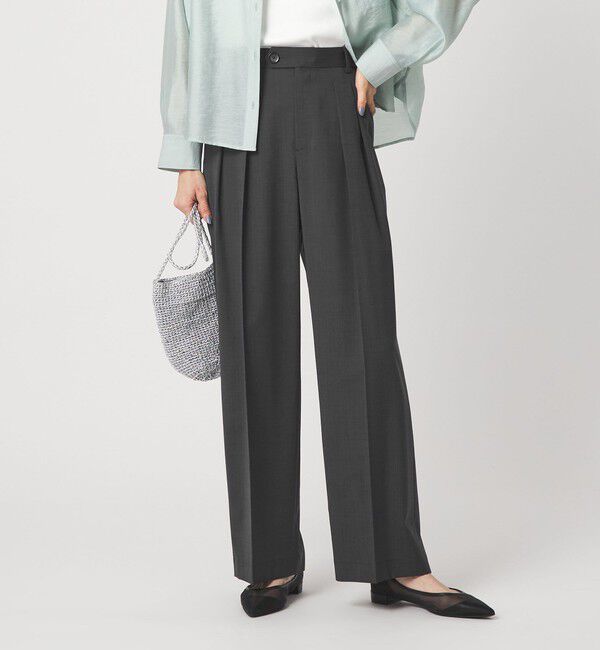 UNITED ARROWS green label relaxing「［size SHORT/TALLあり］Daily Chic コンフィ― ワイド パンツ」|スラックス|