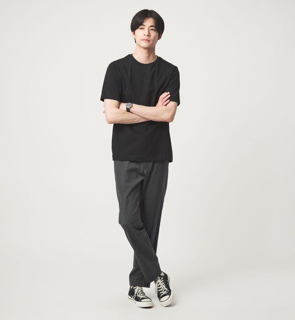 UNITED ARROWS green label relaxing「LONG FIBER COTTON クリア クルーネック 半袖 Tシャツ」|Tシャツ・カットソー|