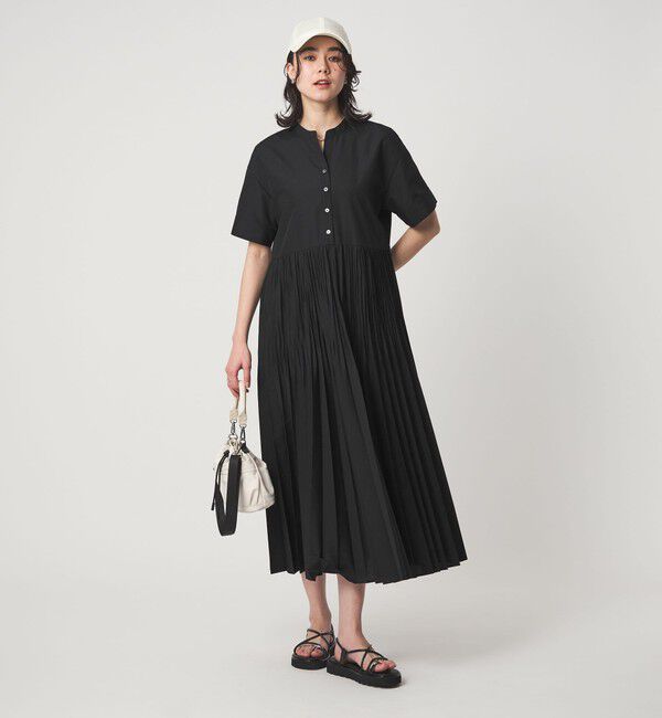 UNITED ARROWS green label relaxing「［size SHORT/TALLあり］ワッシャー プリーツ ショートスリーブ ワンピース」|ワンピース|