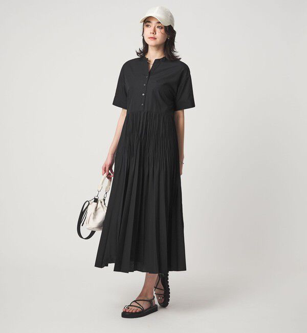 UNITED ARROWS green label relaxing「［size SHORT/TALLあり］ワッシャー プリーツ ショートスリーブ ワンピース」|ワンピース|