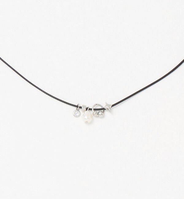 UNITED ARROWS green label relaxing「コード＆チャーム ミックス ネックレス」|ネックレス|BLACK