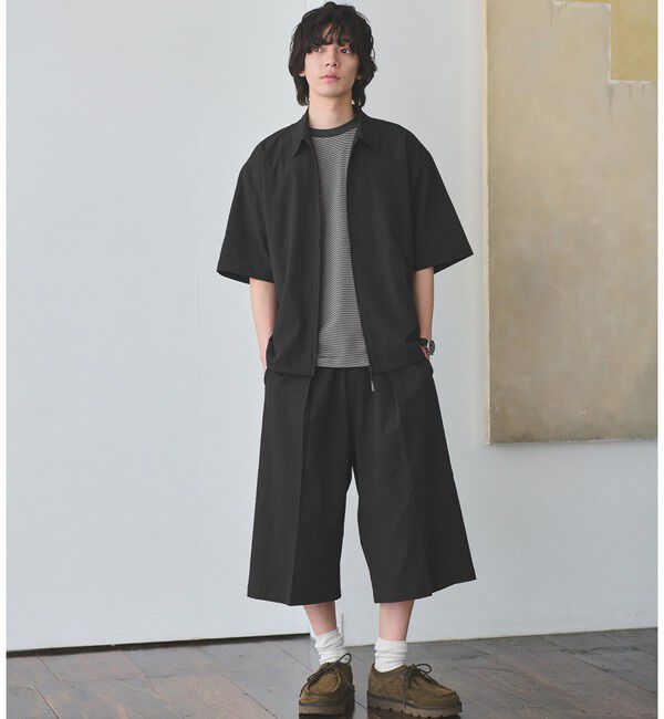 UNITED ARROWS green label relaxing「【WEB限定】＜GLR or＞ジップ ショートスリーブ 半袖 シャツ -吸水速乾-」|シャツ・ブラウス|