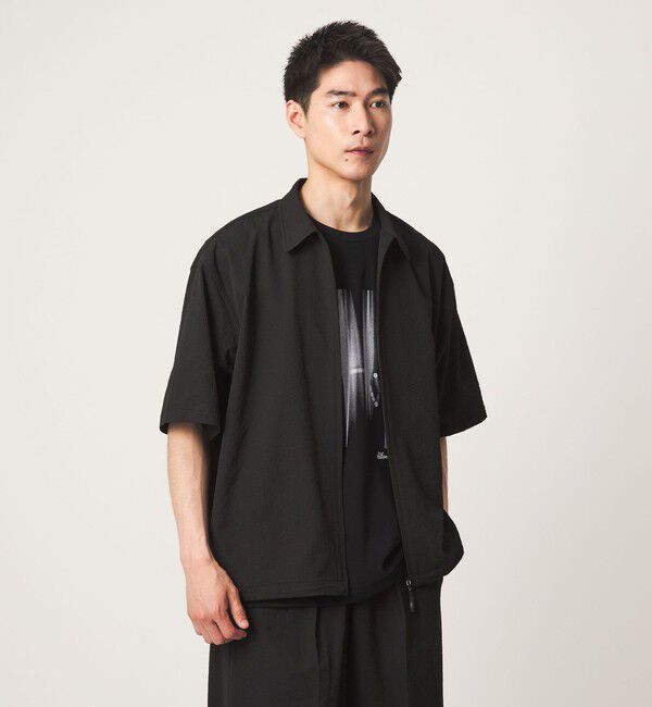 UNITED ARROWS green label relaxing「【WEB限定】＜GLR or＞ジップ ショートスリーブ 半袖 シャツ -吸水速乾-」|シャツ・ブラウス|
