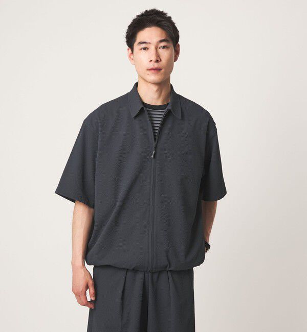 UNITED ARROWS green label relaxing「【WEB限定】＜GLR or＞ジップ ショートスリーブ 半袖 シャツ -吸水速乾-」|シャツ・ブラウス|