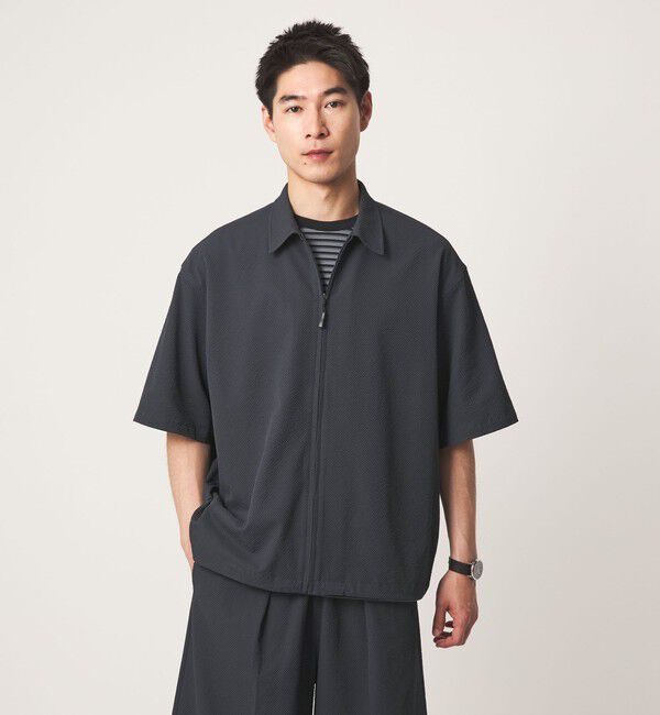 UNITED ARROWS green label relaxing「【WEB限定】＜GLR or＞ジップ ショートスリーブ 半袖 シャツ -吸水速乾-」|シャツ・ブラウス|