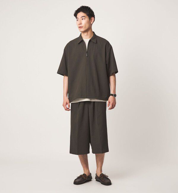 UNITED ARROWS green label relaxing「【WEB限定】＜GLR or＞ジップ ショートスリーブ 半袖 シャツ -吸水速乾-」|シャツ・ブラウス|