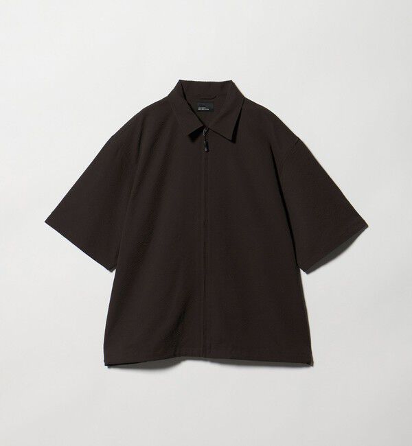 UNITED ARROWS green label relaxing「【WEB限定】＜GLR or＞ジップ ショートスリーブ 半袖 シャツ -吸水速乾-」|シャツ・ブラウス|