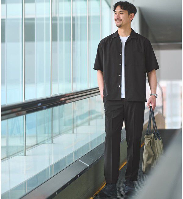 UNITED ARROWS green label relaxing「【WEB限定】JUST fit トロピカル セットアップ シャツ＆スラックス -2WAYストレッチ-」|シャツ・ブラウス|BLACK