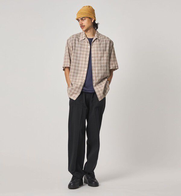 STEVEN ALAN「＜Steven Alan＞ コットン/シルク オンブレーチェック オープンカラー シャツ BOX」|シャツ・ブラウス|