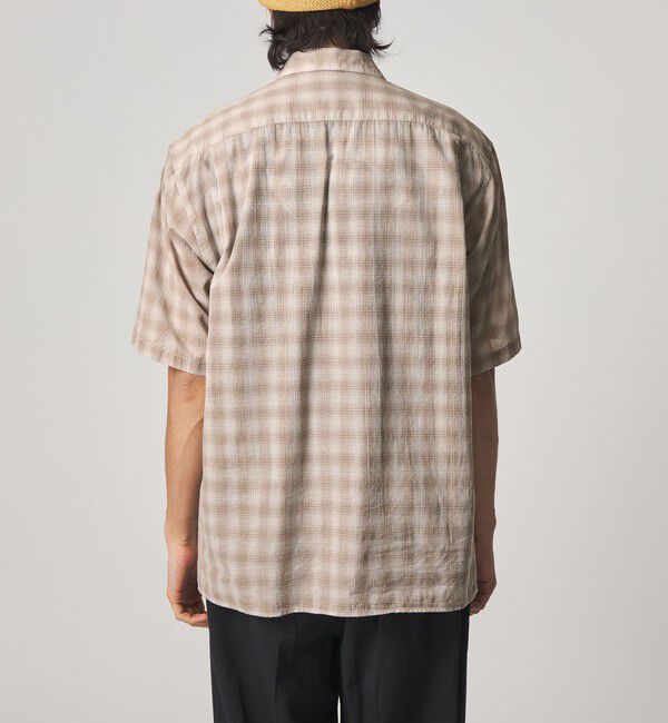 STEVEN ALAN「＜Steven Alan＞ コットン/シルク オンブレーチェック オープンカラー シャツ BOX」|シャツ・ブラウス|