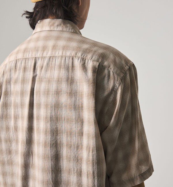 STEVEN ALAN「＜Steven Alan＞ コットン/シルク オンブレーチェック オープンカラー シャツ BOX」|シャツ・ブラウス|