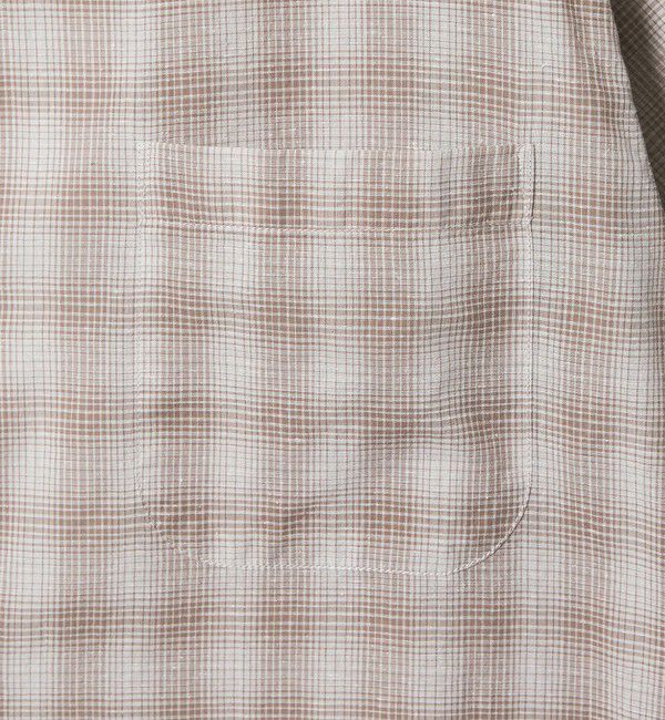 STEVEN ALAN「＜Steven Alan＞ コットン/シルク オンブレーチェック オープンカラー シャツ BOX」|シャツ・ブラウス|