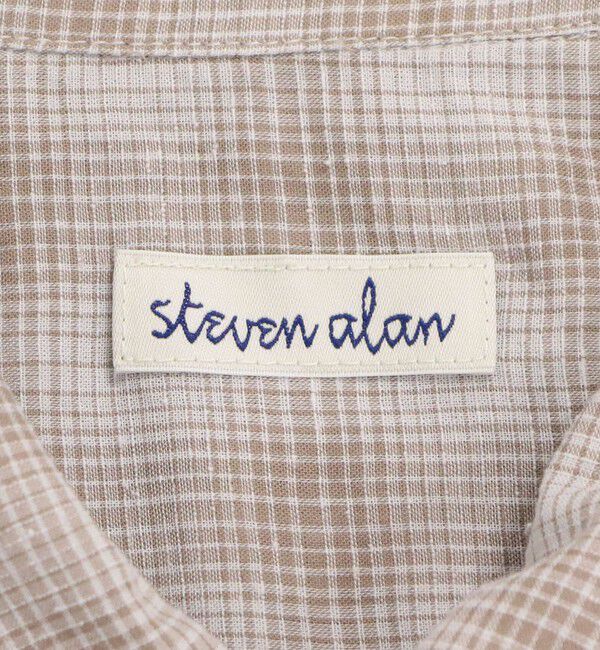 STEVEN ALAN「＜Steven Alan＞ コットン/シルク オンブレーチェック オープンカラー シャツ BOX」|シャツ・ブラウス|