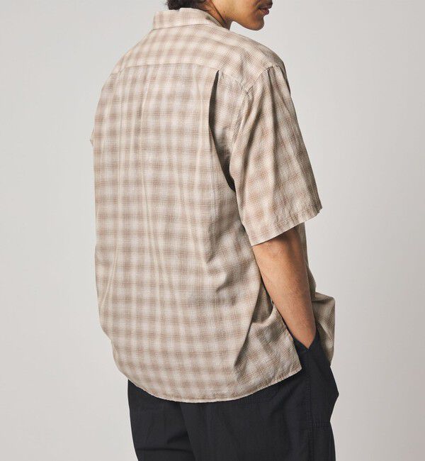 STEVEN ALAN「＜Steven Alan＞ コットン/シルク オンブレーチェック オープンカラー シャツ BOX」|シャツ・ブラウス|