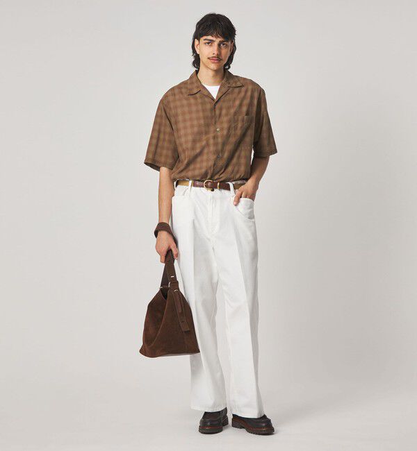 STEVEN ALAN「＜Steven Alan＞ コットン/シルク オンブレーチェック オープンカラー シャツ BOX」|シャツ・ブラウス|