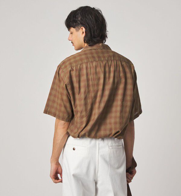 STEVEN ALAN「＜Steven Alan＞ コットン/シルク オンブレーチェック オープンカラー シャツ BOX」|シャツ・ブラウス|