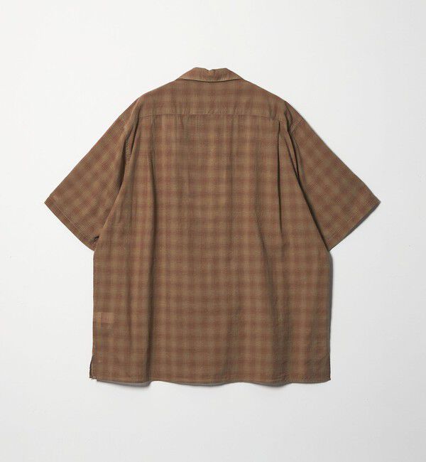 STEVEN ALAN「＜Steven Alan＞ コットン/シルク オンブレーチェック オープンカラー シャツ BOX」|シャツ・ブラウス|