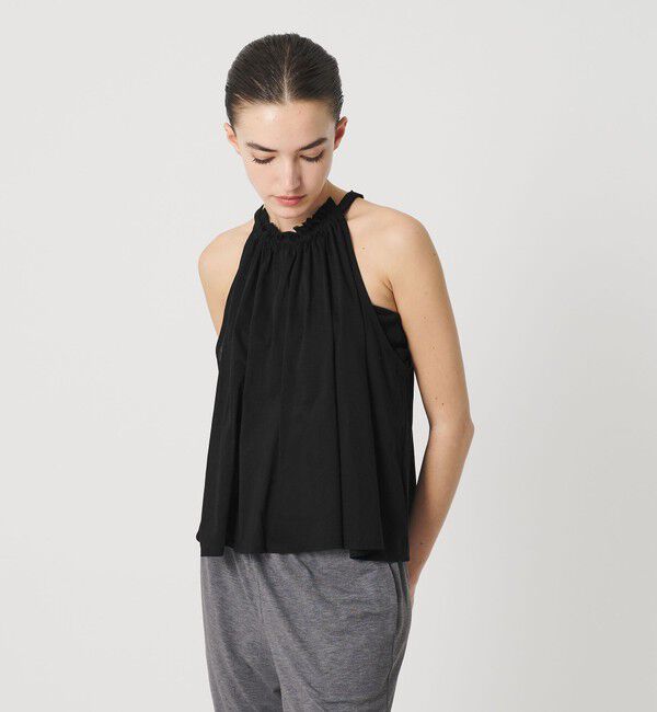ATTISESSION「＜ATTISESSION＞シアージャージ ギャザー ホルターネックトップス」|Tシャツ・カットソー|