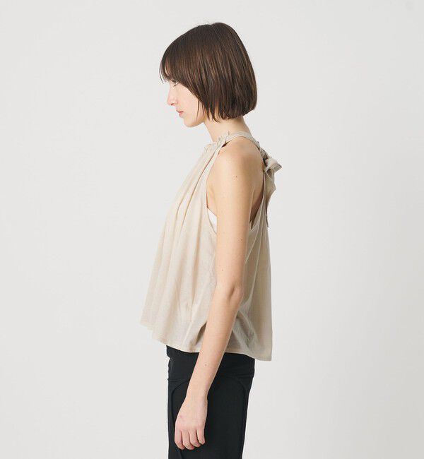 ATTISESSION「＜ATTISESSION＞シアージャージ ギャザー ホルターネックトップス」|Tシャツ・カットソー|