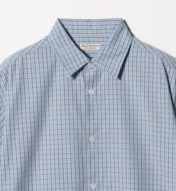 BEAUTY&YOUTH UNITED ARROWS「チェック ショートスリーブ レギュラー シャツ FORM型」|シャツ・ブラウス|