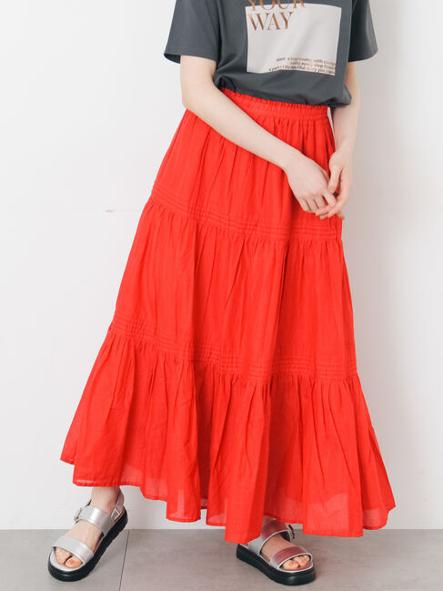 Samansa Mos2「インドボイルギャザースカート」|スカート|
