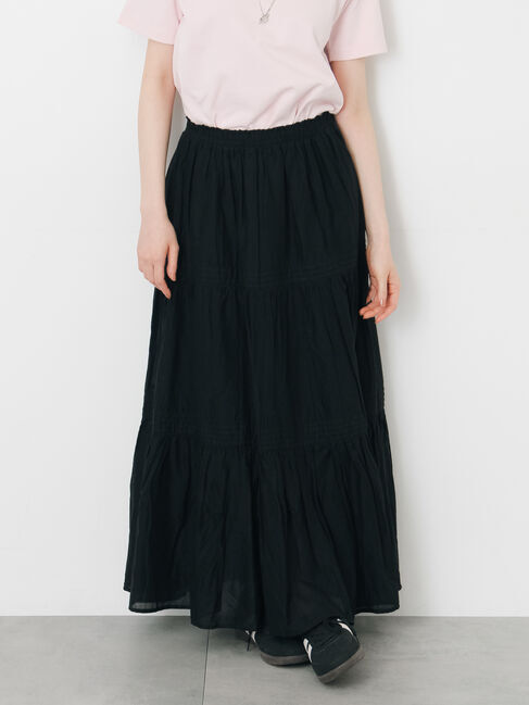 Samansa Mos2「インドボイルギャザースカート」|スカート|