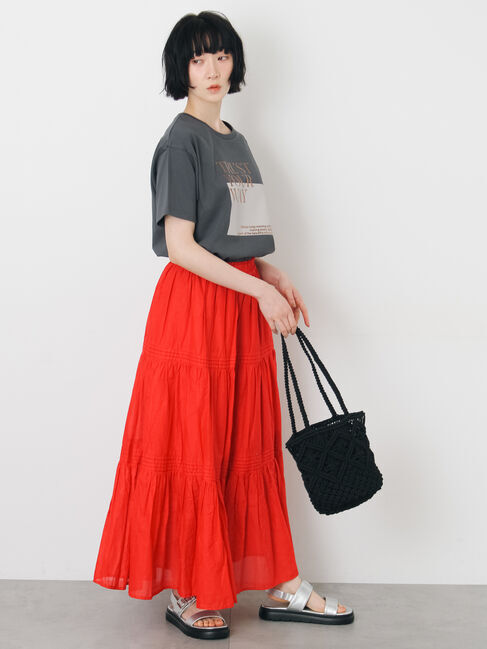 Samansa Mos2「インドボイルギャザースカート」|スカート|